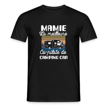 Mamie meilleure co pilote de camping car cadeau - T-shirt homme - noir - Devant - AI Model Male 178 light (178cm)