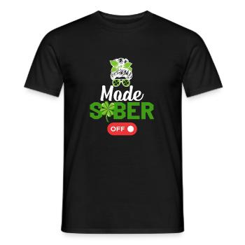 Mode sober off funny st paddy's day 2023 beer - T-shirt homme - noir - Devant - AI Model Male 178 light (178cm)