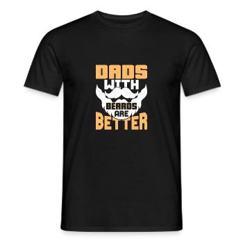 Dads With Beards Are Better Facial Hair Bearded Ma - Men's T-Shirt - black - Front - AI Model Male 178 light (178cm)