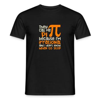 Ils m’appellent Pi Symbol Irrational Math Pi Day - T-shirt homme - noir - Devant - AI Model Male 178 light (178cm)