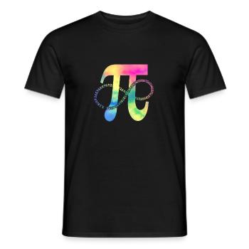 Numéro Pi drôle 3,141 Infinity Pi Day Drôle de geek - T-shirt homme - noir - Devant - AI Model Male 178 light (178cm)