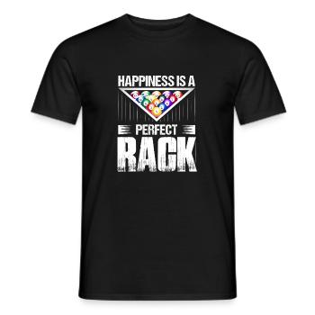 Happiness Is A Perfect Rack Billiards Snooker Billia - Men's T-Shirt - black - Front - AI Model Male 178 light (178cm)