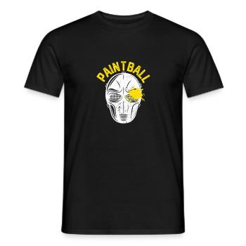 Paintball Face Mask Funny Paint Ball Team - Men's T-Shirt - black - Front - AI Model Male 178 light (178cm)