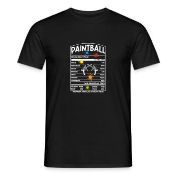 Lustige Paintball-Ernährungsdaten Paintball-Spiel - Männer T-Shirt - Schwarz - Vorne - AI Model Male 178 light (178cm)