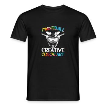 Paintball Creative Paint Color Art Airsoft Paint - T-shirt homme - noir - Devant - AI Model Male 178 light (178cm)