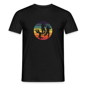 Paintball Player Paintballer Team Sport Retro - Men's T-Shirt - black - Front - AI Model Male 178 light (178cm)