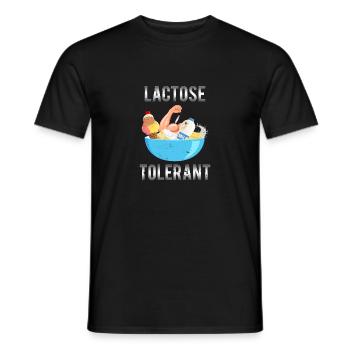 Lustige laktosetolerante milchfreie kühle Milchprodukte vegan - Männer T-Shirt - Schwarz - Vorne - AI Model Male 178 light (178cm)