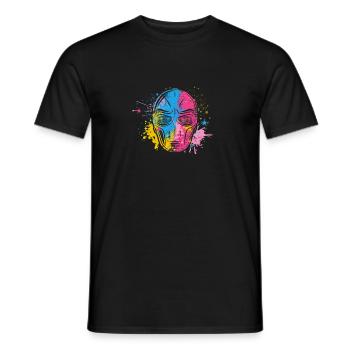 Paintball Lover Face Mask Paint Ball Team - T-shirt homme - noir - Devant - AI Model Male 178 light (178cm)