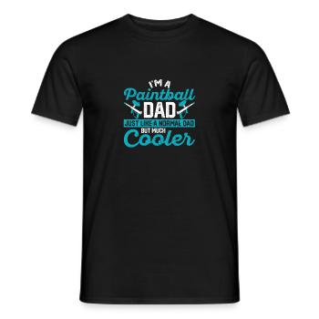 I'm a paintball dad Funny paintballer - Men's T-Shirt - black - Front - AI Model Male 178 light (178cm)