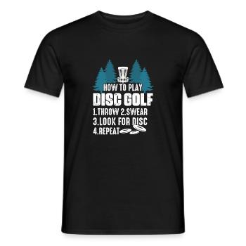 Comment jouer Disc Golf Disc Golf Frisbee - T-shirt homme - noir - Devant - AI Model Male 178 light (178cm)