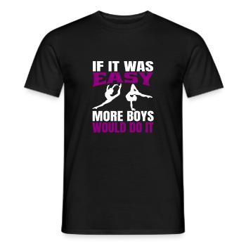 Gymnastique Gymnaste Gymnastique Filles Club de gymnastique - T-shirt homme - noir - Devant - AI Model Male 178 light (178cm)