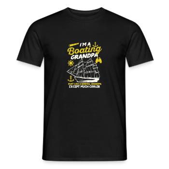 I'm a boating grandpa Funny Sailing Sailing - Men's T-Shirt - black - Front - AI Model Male 178 light (178cm)