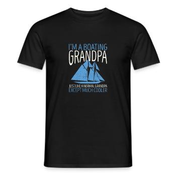 I'm a boating grandpa Funny Sailing Sailing - Men's T-Shirt - black - Front - AI Model Male 178 light (178cm)
