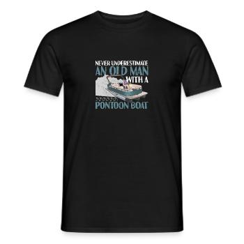 Never underestimate an old man - Men's T-Shirt - black - Front - AI Model Male 178 light (178cm)
