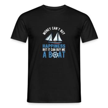 Money can't buy happiness, but it can give me a - Men's T-Shirt - black - Front - AI Model Male 178 light (178cm)