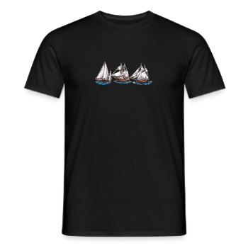 Segelboote Open Water Segeln Segeln Segeln Yacht - Männer T-Shirt - Schwarz - Vorne - AI Model Male 178 light (178cm)