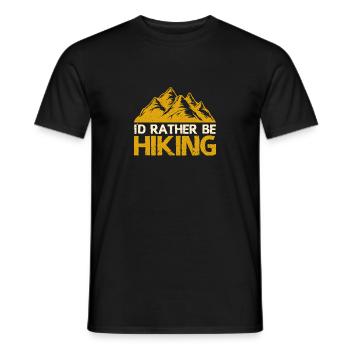 Ich würde lieber wandern Lustige Wanderer Berg - Männer T-Shirt - Schwarz - Vorne - AI Model Male 178 light (178cm)