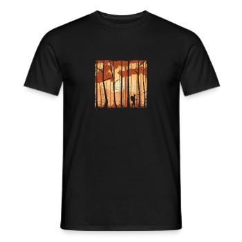 Randonnée Amateurs de plein air Randonnée Camping - T-shirt homme - noir - Devant - AI Model Male 178 light (178cm)