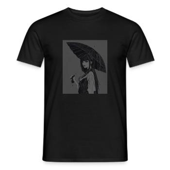 Parapluie du mercredi, gothique - T-shirt homme - noir - Devant - AI Model Male 178 light (178cm)