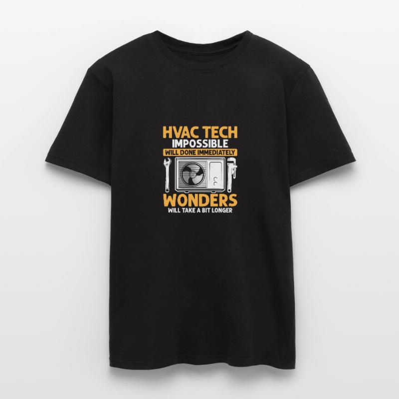 HVAC Tech Impossible Will Done Installer Technicia Männer T-Shirt