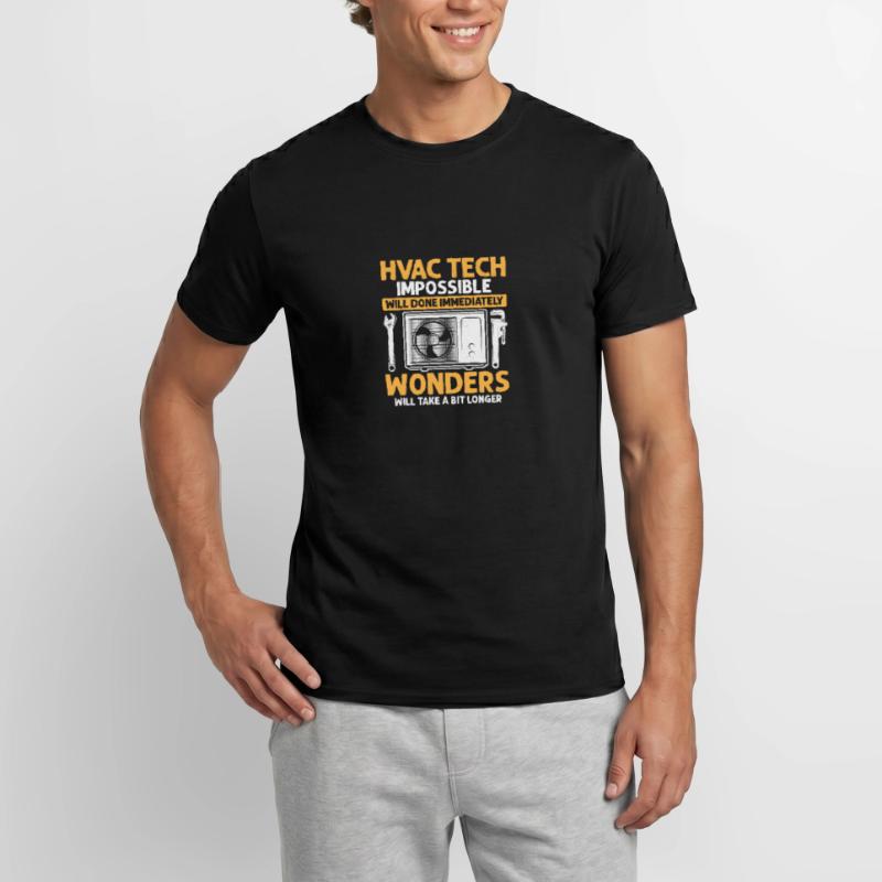 HVAC Tech Impossible Will Done Installer Technicia Männer T-Shirt