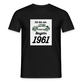Oldtimer 1961 - Männer T-Shirt - Schwarz - Vorne - AI Model Male 178 light (178cm)