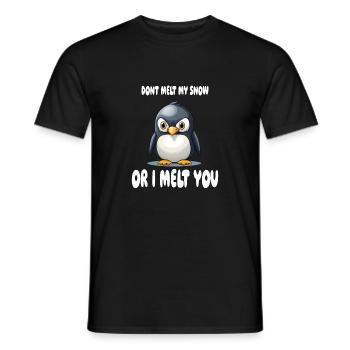 Angry penguin - Men's T-Shirt - black - Front - AI Model Male 178 light (178cm)