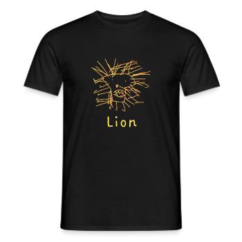 Lion - T-shirt homme - noir - Devant - AI Model Male 178 light (178cm)