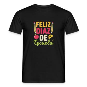 Feliz 100 Dias De Escuela Spanisch Happy 100th Day - Männer T-Shirt - Schwarz - Vorne - AI Model Male 178 light (178cm)