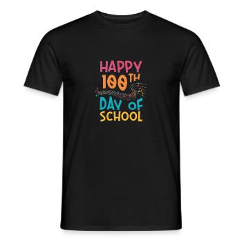 100e jour d’école, professeur de musique, musicien - T-shirt homme - noir - Devant - AI Model Male 178 light (178cm)