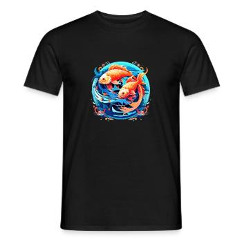 Embrace Your Pisces Identity: Pisces Zodiac - Men's T-Shirt - black - Front - AI Model Male 178 light (178cm)