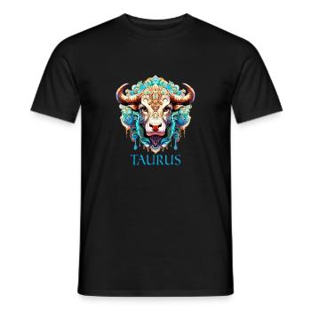 Cooles Sternzeichen Stier Design für Frauen und Männer - Männer T-Shirt - Schwarz - Vorne - AI Model Male 178 light (178cm)