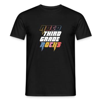 ABCD Third Grade Rocks Back in 3rd Grade - Men's T-Shirt - black - Front - AI Model Male 178 light (178cm)
