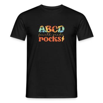 ABCD Fourth Grade Rocks Fourth Grade Students - Men's T-Shirt - black - Front - AI Model Male 178 light (178cm)