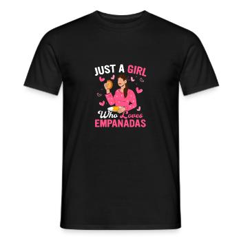 Just A Girl Who Loves Empanadas Latin Pastry Food - Männer T-Shirt - Schwarz - Vorne - AI Model Male 178 light (178cm)