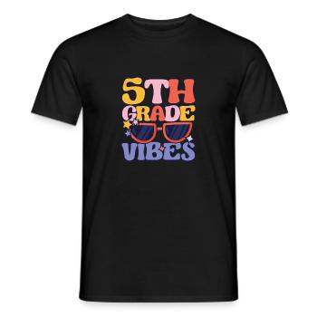 Fifth Grade Vibes 5ème Team Retro 100ème - T-shirt homme - noir - Devant - AI Model Male 178 light (178cm)