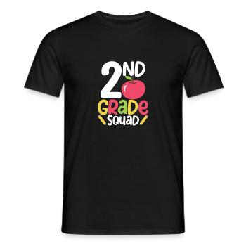 2nd Grade Squad Second Teacher Student Team Back - T-shirt homme - noir - Devant - AI Model Male 178 light (178cm)