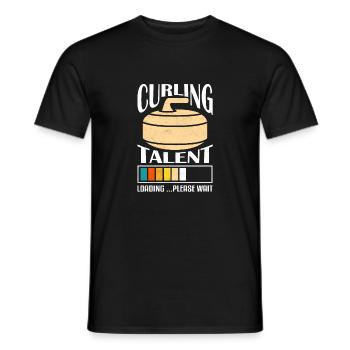 Curling Talent Loading ...Please Wait Ice Sport Br - Männer T-Shirt - Schwarz - Vorne - AI Model Male 178 light (178cm)