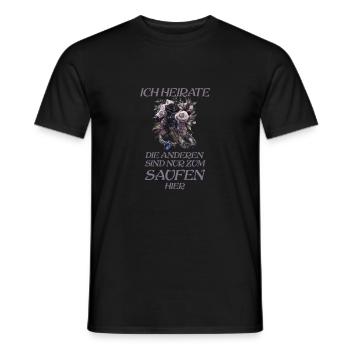 Ich heirate die anderen sind nur Ghotic Braut - Männer T-Shirt - Schwarz - Vorne - AI Model Male 178 light (178cm)