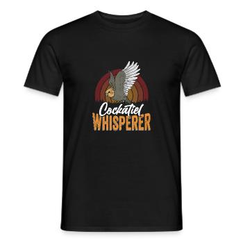 Cockatiel Whisperer Bird Avian Parrot Owner - Men's T-Shirt - black - Front - AI Model Male 178 light (178cm)