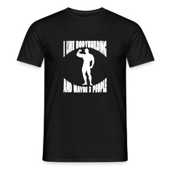Fitness Sports Bodybuilding Fitness Sports Athletes - Men's T-Shirt - black - Front - AI Model Male 178 light (178cm)
