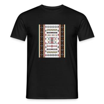 AMAZIGH BERBER SYMBOL MZABE CARPET - Men's T-Shirt - black - Front - AI Model Male 178 light (178cm)