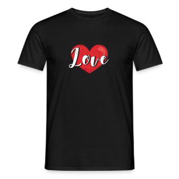 Amour de la Saint-Valentin assorti famille Couples coeur - T-shirt homme - noir - Devant - AI Model Male 178 light (178cm)