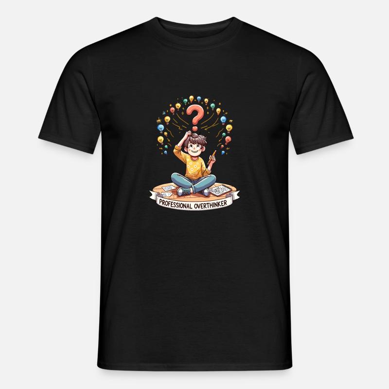 Professional Overthinker - Männer T-Shirt - Schwarz