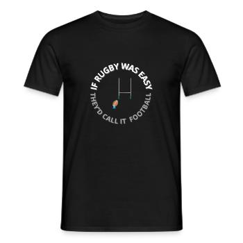 RUGBY - Men's T-Shirt - black - Front - AI Model Male 178 light (178cm)