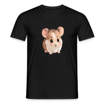 Cute mouse in watercolors - Men's T-Shirt - black - Front - AI Model Male 178 light (178cm)