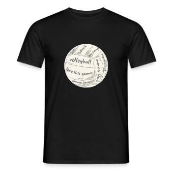 Wolleyball - Männer T-Shirt - Schwarz - Vorne - AI Model Male 178 light (178cm)