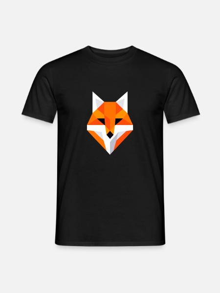 Fox Head Drawing - Men's T-Shirt - black