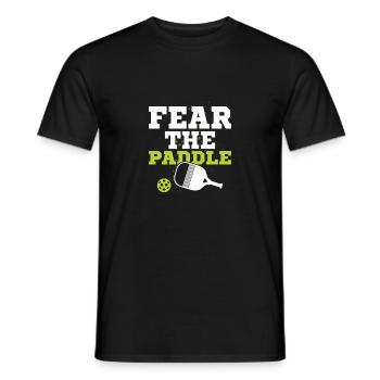 Fear The Paddle Player Pickleball - Männer T-Shirt - Schwarz - Vorne - AI Model Male 178 light (178cm)