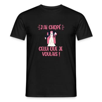 Future mariée cadeau EVJF original témoins mariage - T-shirt homme - noir - Devant - AI Model Male 178 light (178cm)